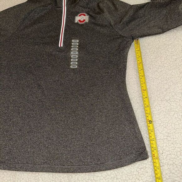 Ohio State University Unisex Gray Active Quarter Zip Top Large NWT - Picture 10 of 11